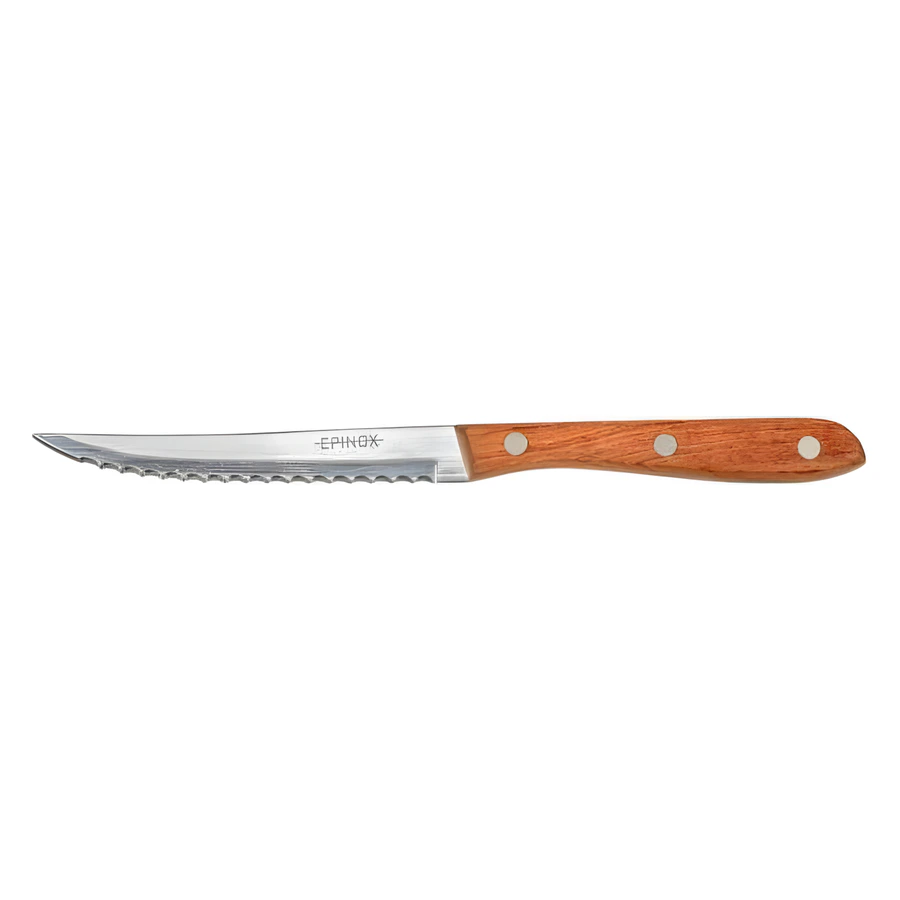 Epinox BD-STK ahşap saplı steak bıçağı, restoran masası için et bıçağı