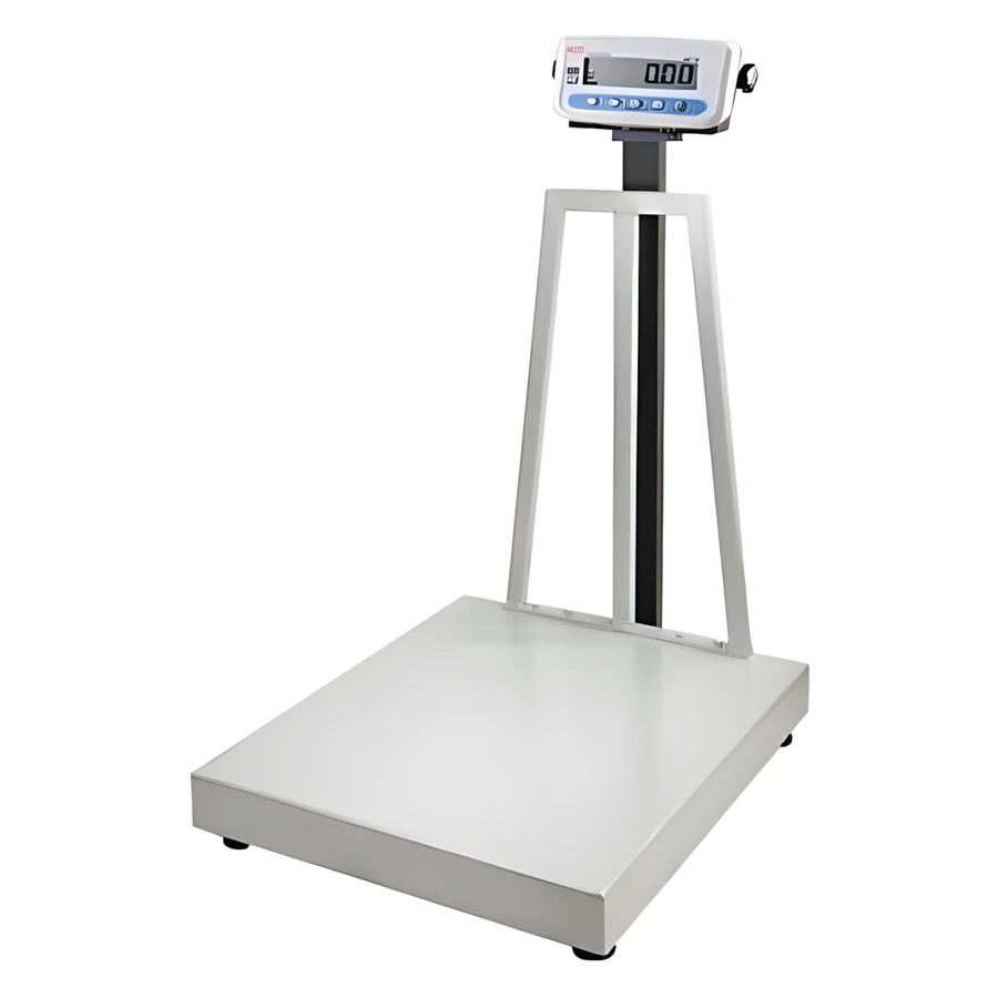 TEM 600 kg elektronik tartım baskülü, geniş çelik platform ve LCD gösterge