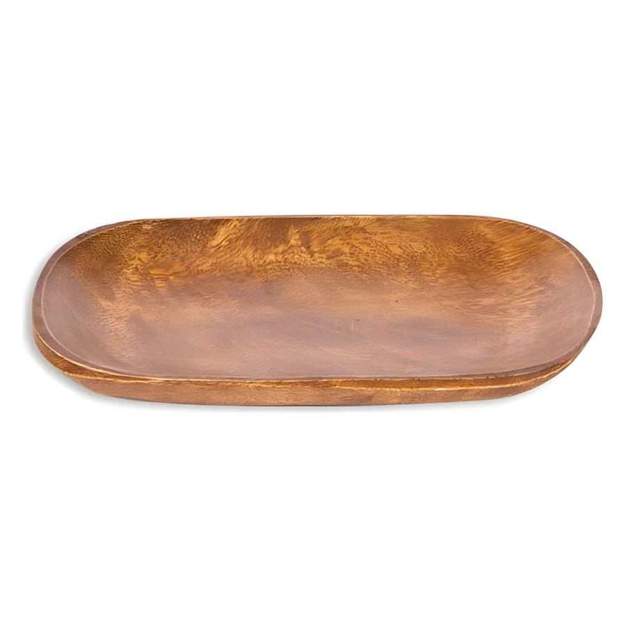Epinox Tuna SAK-O28 akasya ağacı ahşap servis tabağı, 14x28 cm