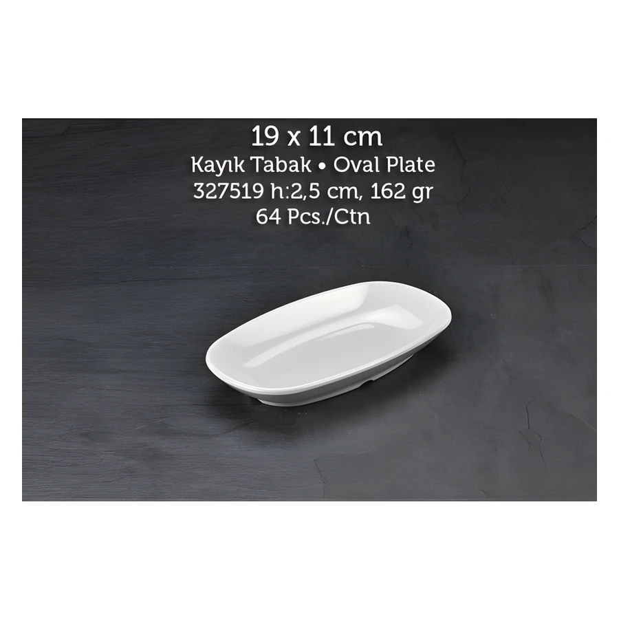 Tuva Therm International 327519 melamin kayık tabak, 19x11 cm
