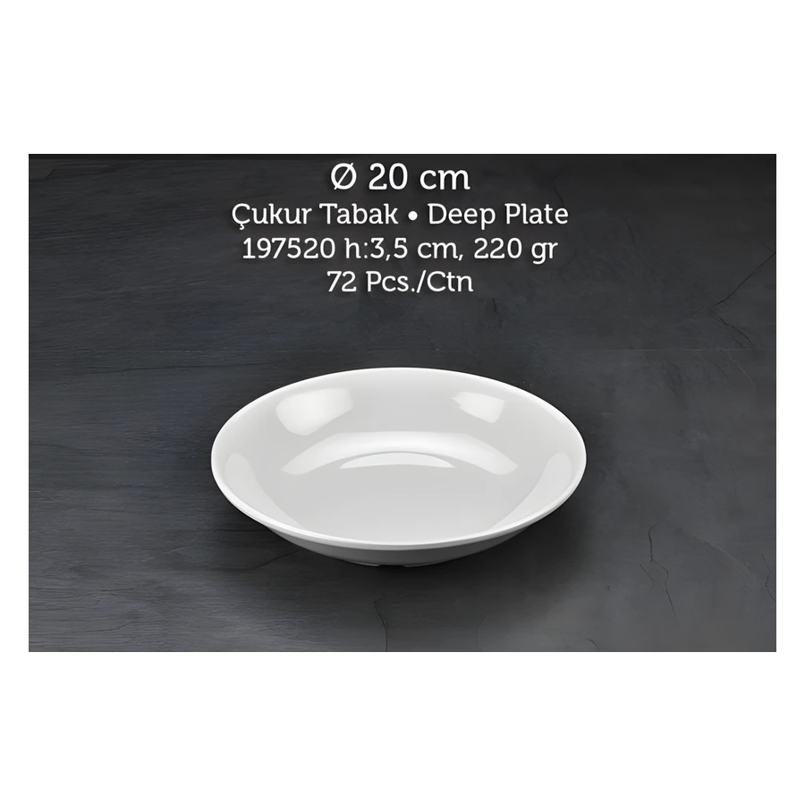 Tuva Therm International 197520 melamin çukur tabak, 20 cm