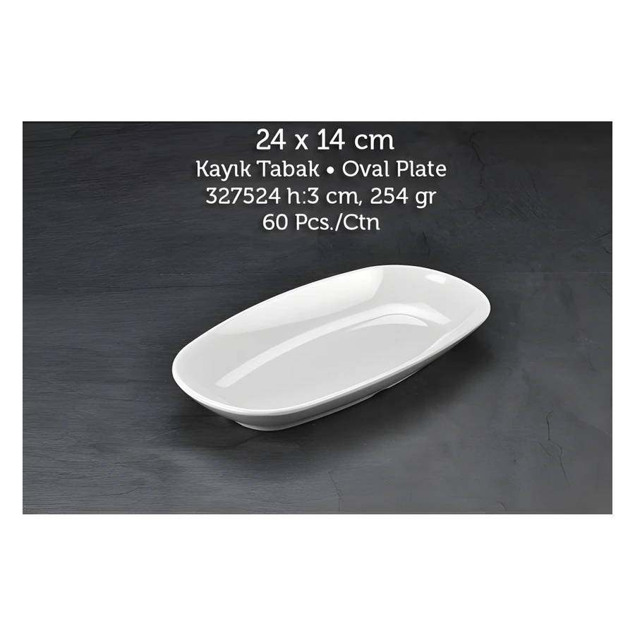 Tuva Therm International 327524 melamin kayık tabak, 24x14 cm
