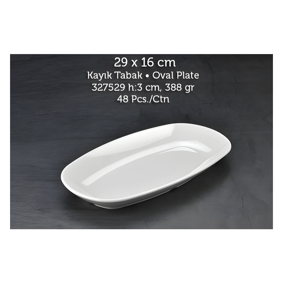 Tuva Therm International 327529 melamin kayık tabak, 29x16 cm