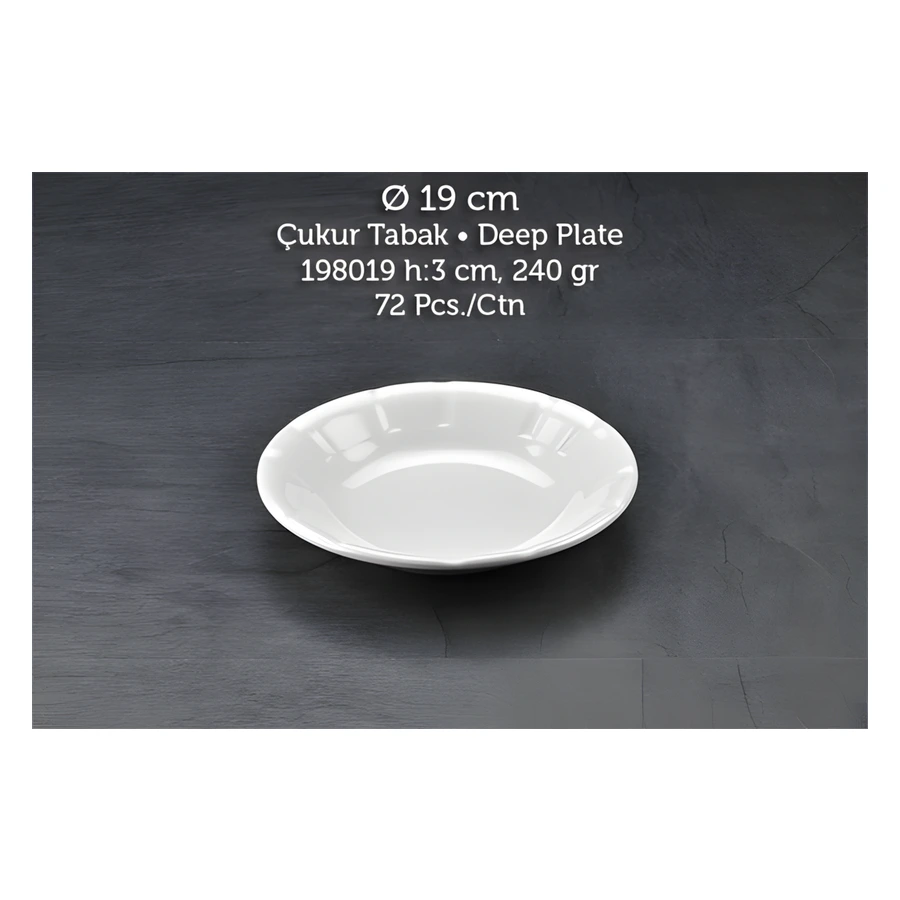 Tuva Therm Klasik 198019 melamin çukur tabak, 19 cm