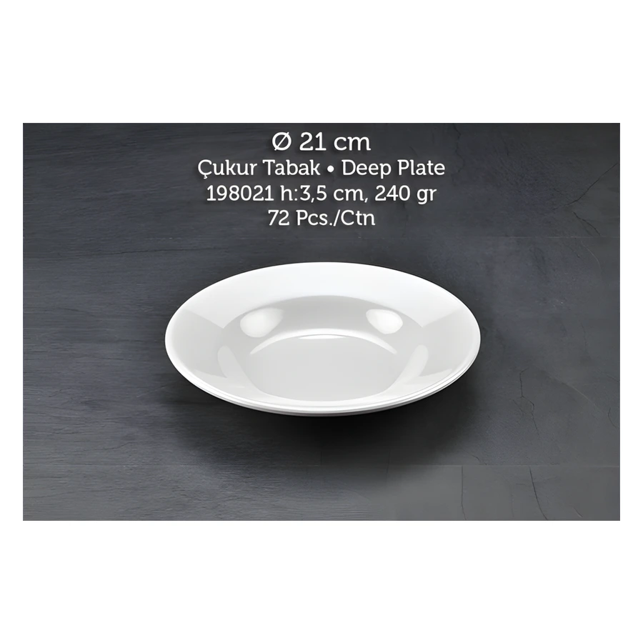 Tuva Therm Klasik 198021 melamin çukur tabak, 21 cm