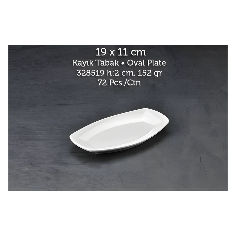 Tuva Therm Quadro 328519 melamin kayık tabak, 19x11 cm