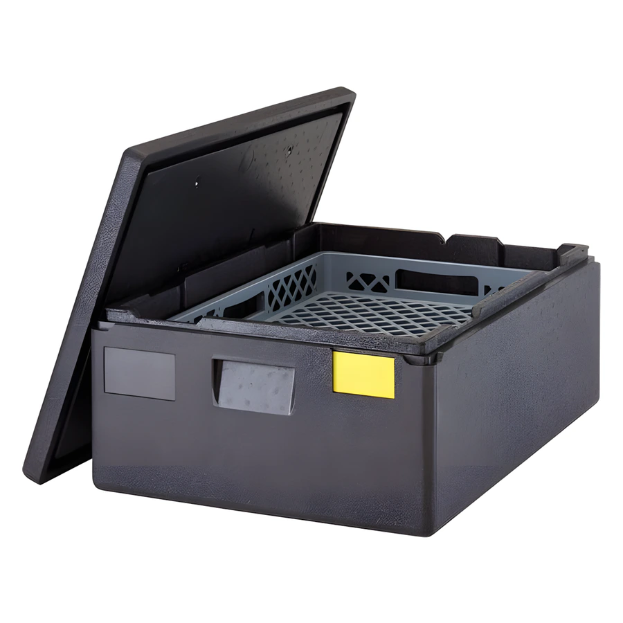 Cambro EPP4060T200 üstten yüklemeli izolasyonlu taşıyıcı, 40x60 tepsi için gömme saplı kutu