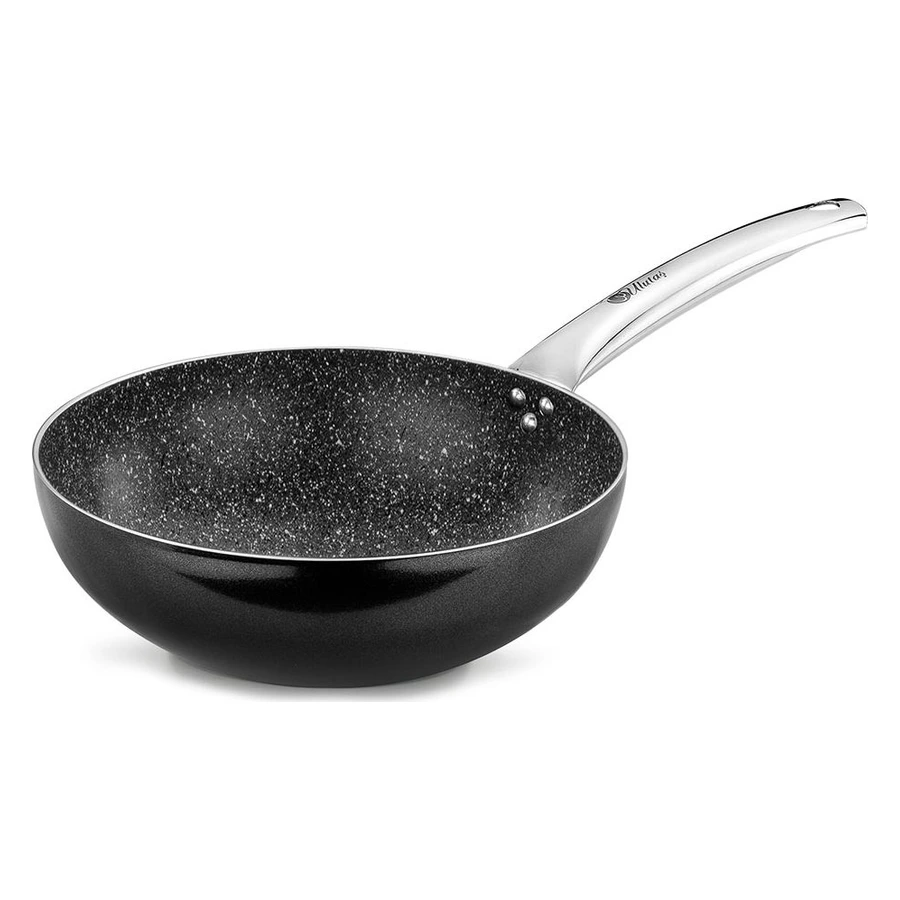 Ulutaş granit kaplı Elit wok tava, iç yüzeyi kaplamalı