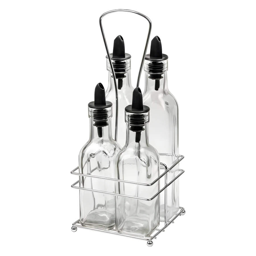 Epinox Yasemin YYS-04 dörtlü yağlık seti, iki 200 ml ve iki 300 ml şişe
