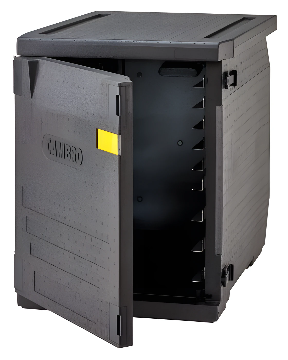 Cambro EPP4060F9R raylı önden yüklemeli yalıtımlı tepsi taşıyıcı, dört yanda sap - Görsel 4