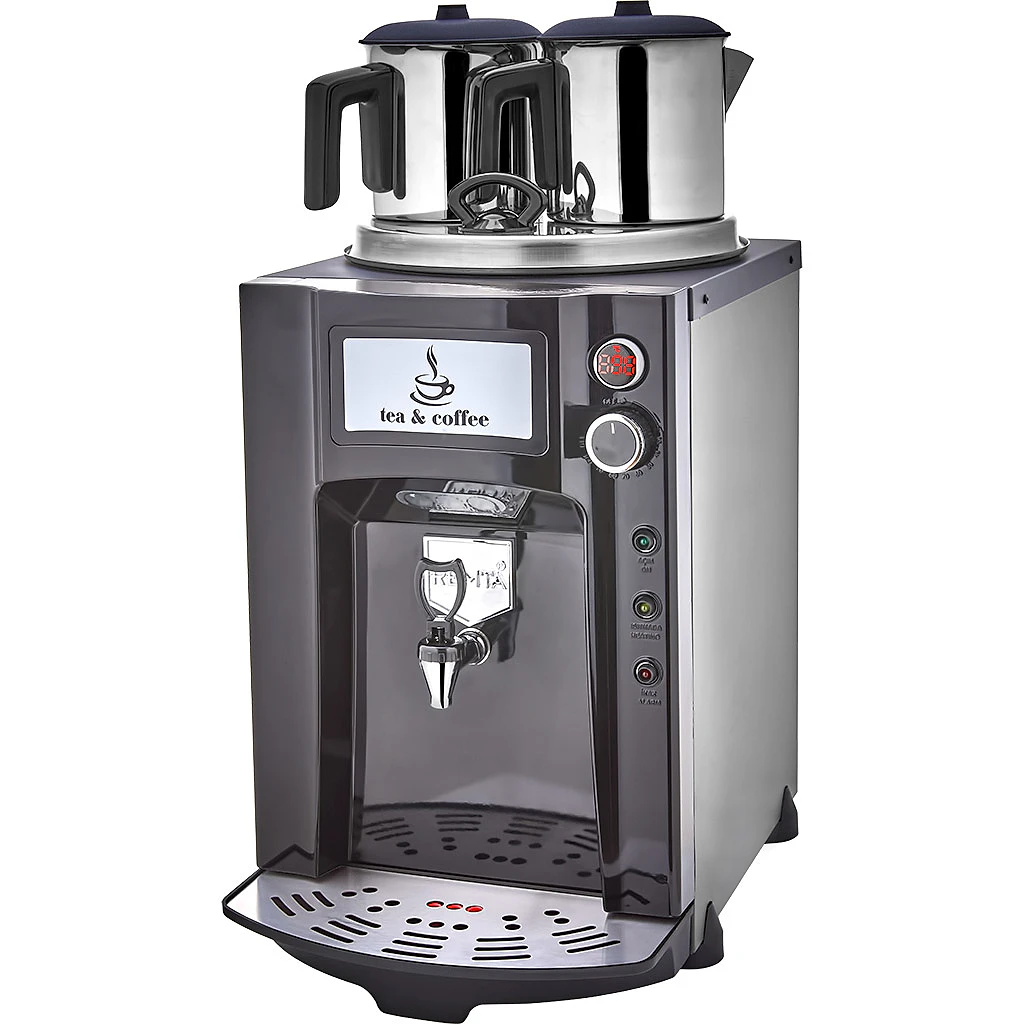 Remta DE12SP şamandıralı Premium Jumbo 2 demlikli 15 litre çay makinesi, LED aydınlatmalı - Görsel 2