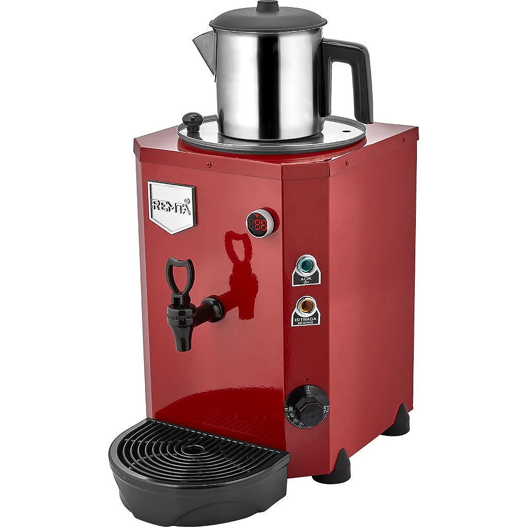 Remta DE14 tek demlikli 9 litre Jumbo çay makinesi, paslanmaz kazan ve dijital termostat - Görsel 2
