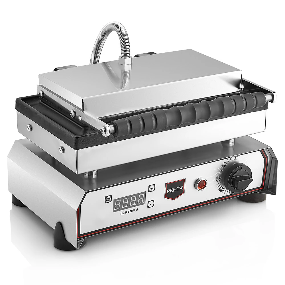 Remta W35 mini kare elektrikli waffle makinesi, iki adet 12x12 cm teflon kaplı kalıp - Görsel 2