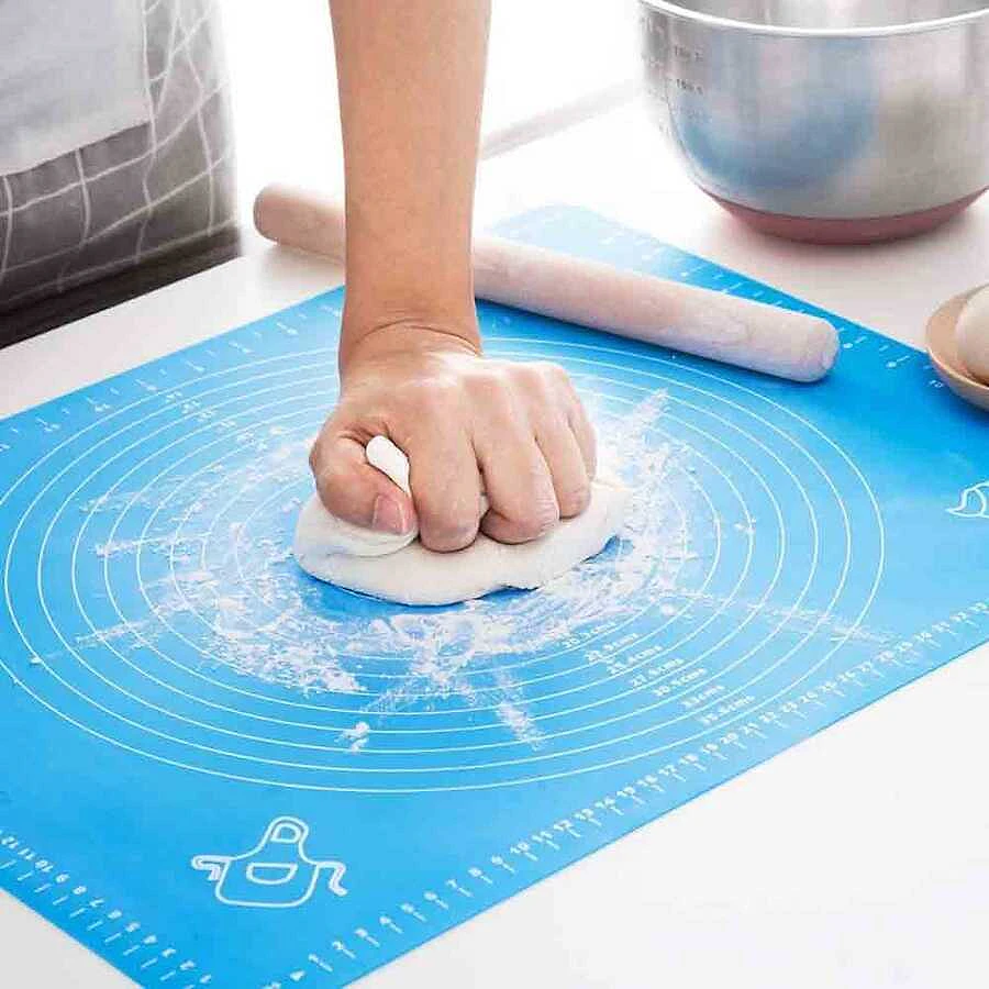 Epinox SMM-45 mavi silikon mat 40x50 cm, tezgâhta hamur açma için yapışmaz çalışma matı - Görsel 2