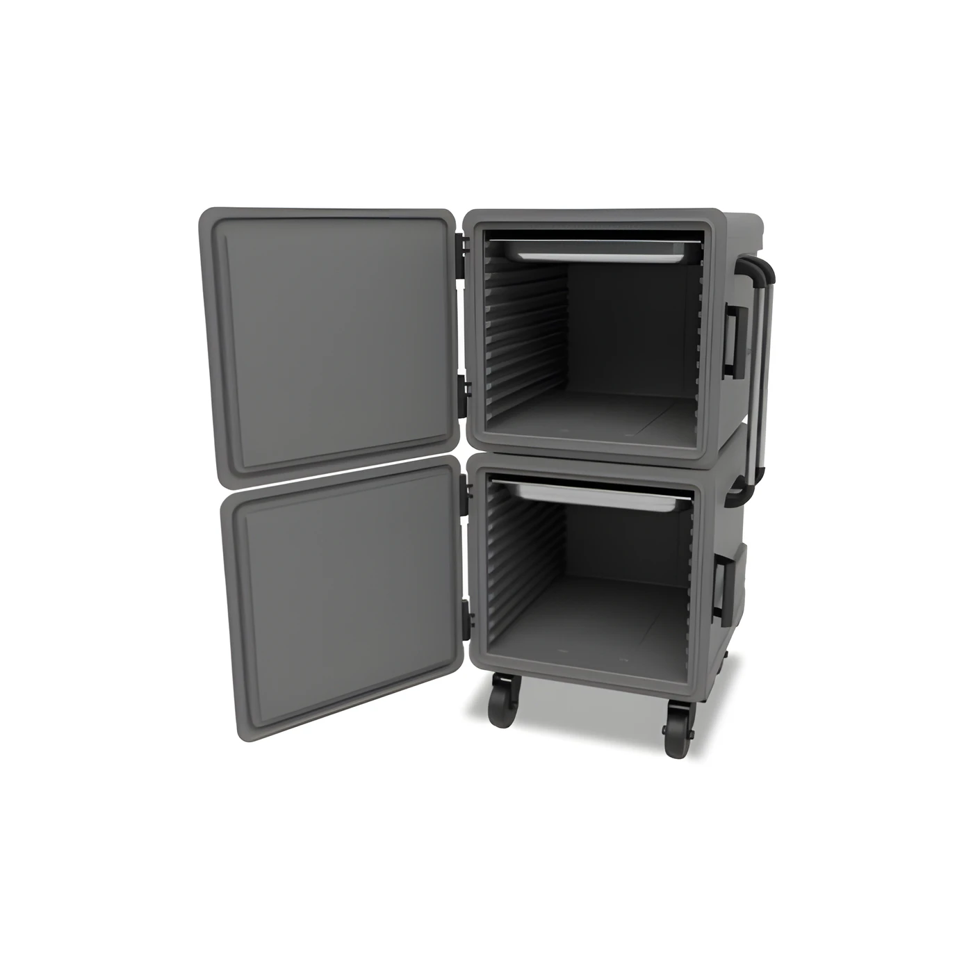 Empero EMP.BOX-800+800-I ısıtmalı çift bölmeli termobox, 2x180 litre sıcak yemek taşıma ünitesi - Görsel 2
