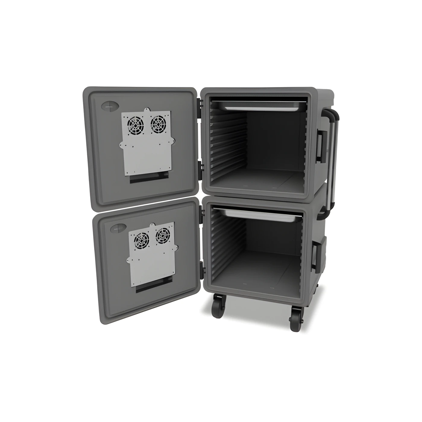 Empero EMP.BOX-800+800-I ısıtmalı çift bölmeli termobox, 2x180 litre sıcak yemek taşıma ünitesi - Görsel 4