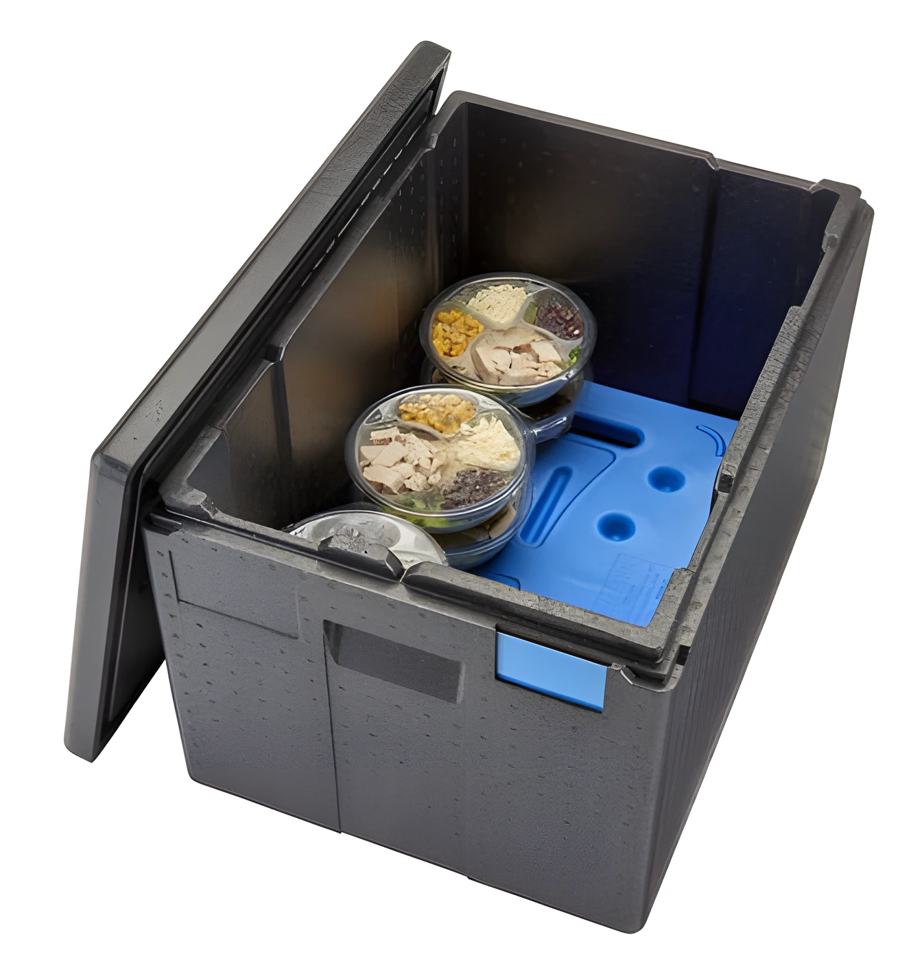 Cambro EPP180 XLT geniş Cam GoBox izolasyonlu taşıyıcı, derin GN 1/1 küvet için yüksek gövde - Görsel 3